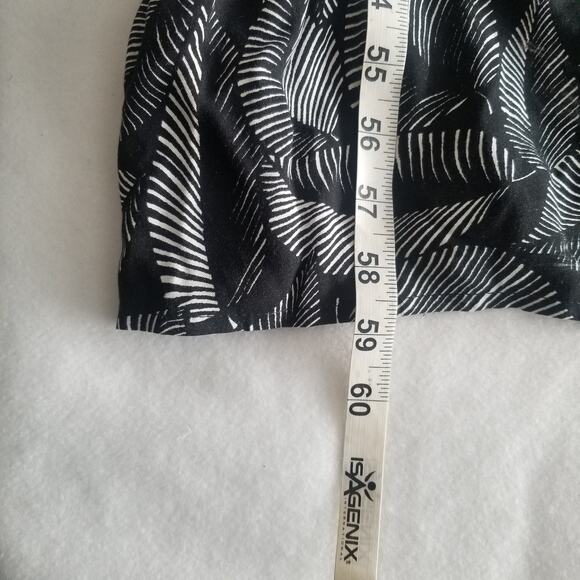 Merona Sleeveless Flounce Top Tropical Maxi Dress, Black White Size XL - Picture 8 of 9